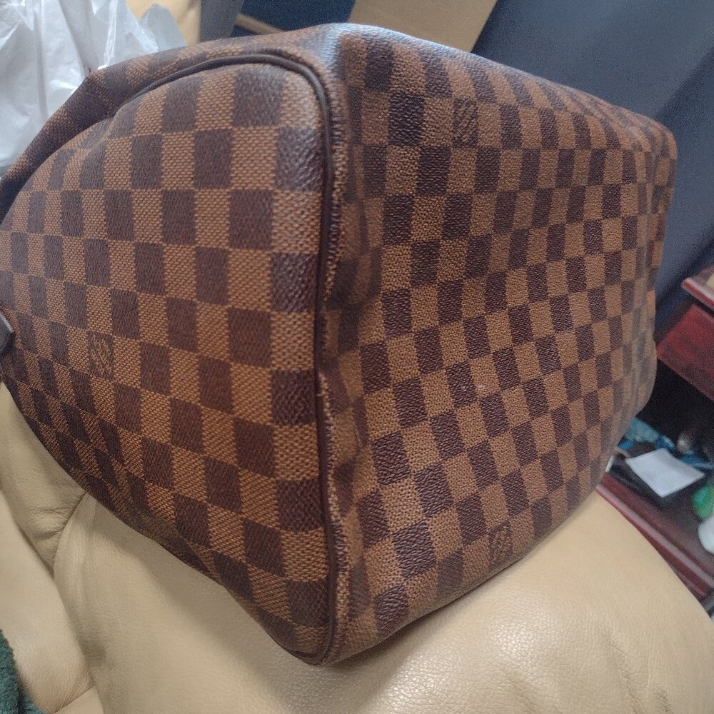 💯% Authentic Louis Vuitton Damier Ebene Speedy 35 🌹 - Picture 7 of 15